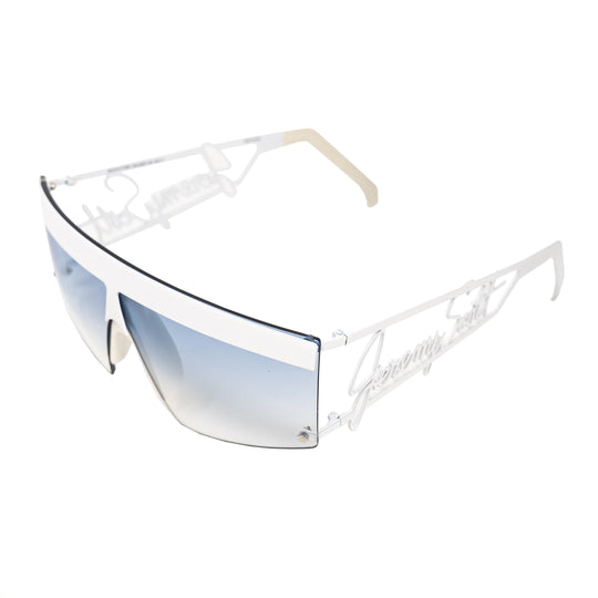 Jeremy Scott Unisex Rectangular White Grey Sunglasses 6JSSIGNATURESHADESWHITE