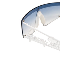 Jeremy Scott Unisex Rectangular White Grey Sunglasses 6JSSIGNATURESHADESWHITE