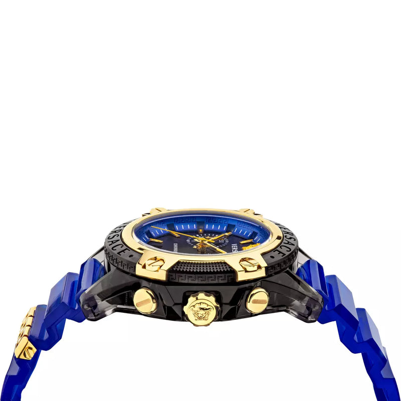 Versace Icon Active Chronograph Men's Blue Black Watch VEZ700521