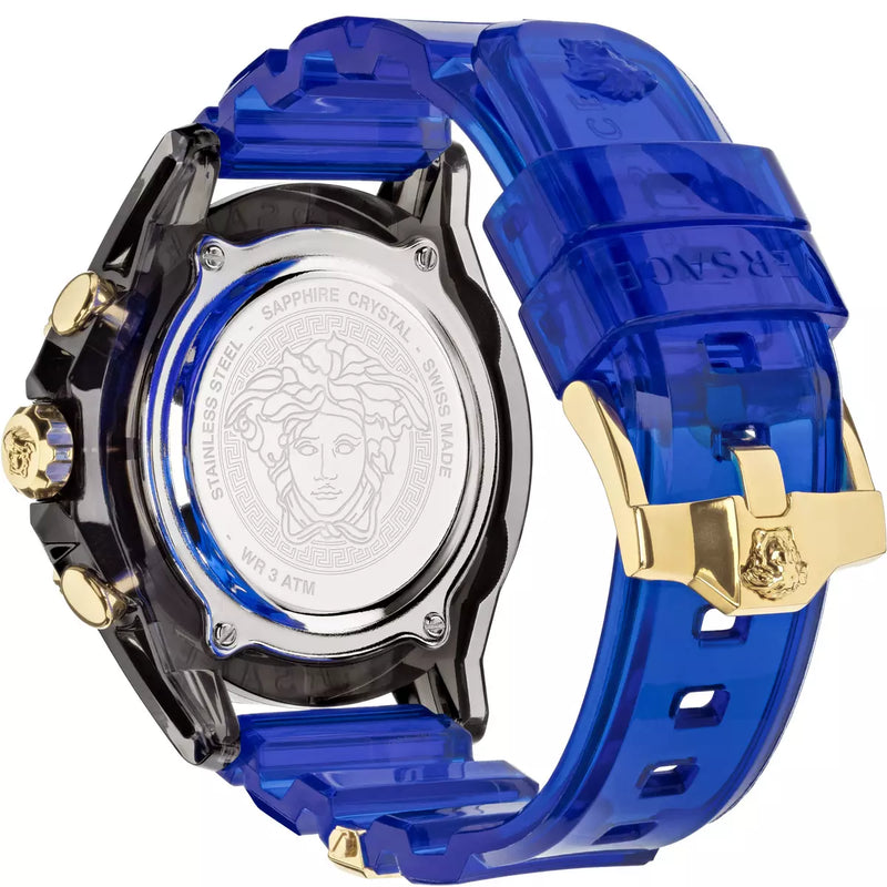 Versace Icon Active Chronograph Men's Blue Black Watch VEZ700521