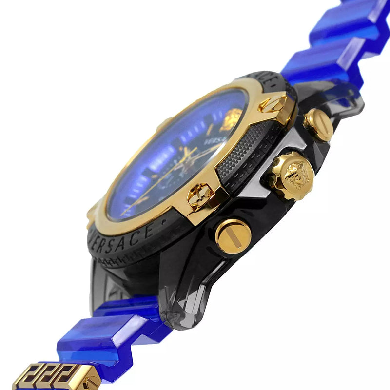 Versace Icon Active Chronograph Men's Blue Black Watch VEZ700521