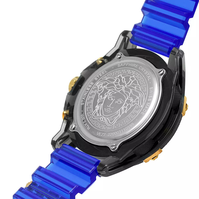 Versace Icon Active Chronograph Men's Blue Black Watch VEZ700521