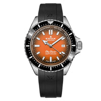 Edox 80120-3NCA-ODN Men's Neptunian Sky Diver Automatic Orange Watch