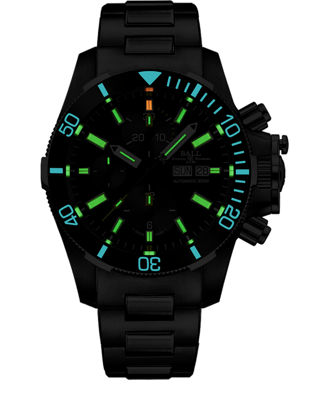 Ball Men's Watch Submarine Warfare Ceramic Chronograph Black DC2236A-SJ-BK