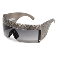 Jeremy Scott Unisex Rectangular Grey Sunglasses 8JSTOOLBOXANTIQUESILVER
