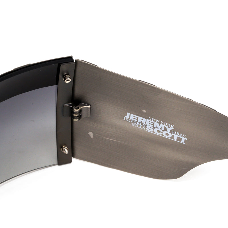 Jeremy Scott Unisex Rectangular Grey Sunglasses 8JSTOOLBOXANTIQUESILVER