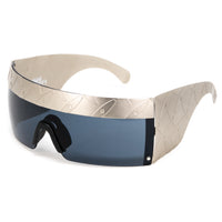 Jeremy Scott Unisex Rectangular Blue Sunglasses 8JSTOOLBOXSILVER
