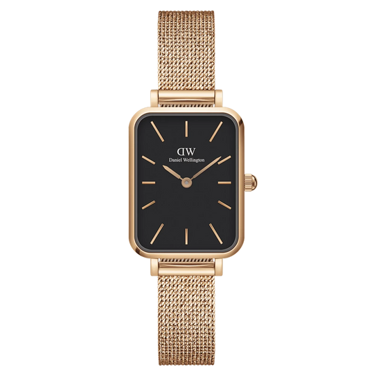 Daniel Wellington Ladies Rose Gold Quadro Watch DW00100432
