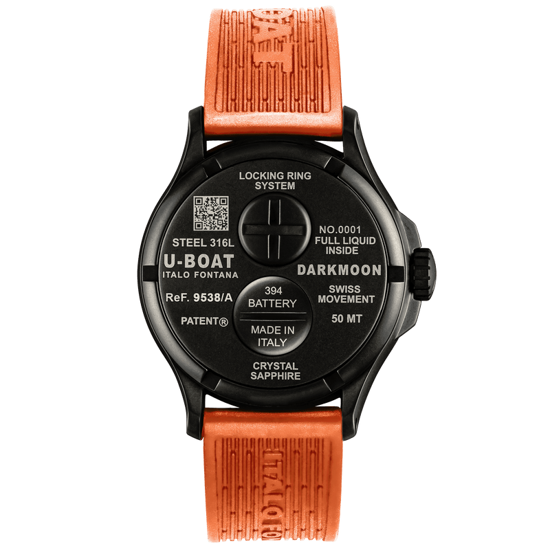 U-Boat Watch Darkmoon 44 Orange Black Curved PVD 9538/A