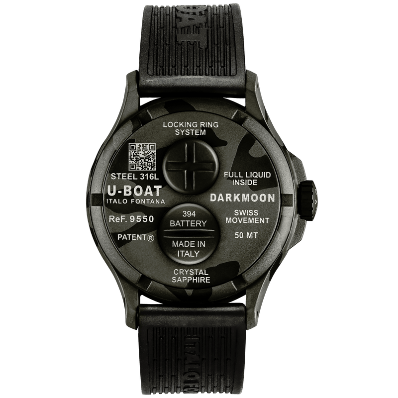 U-Boat Watch Darkmoon 44 GY Camouflage Curved Black 9550