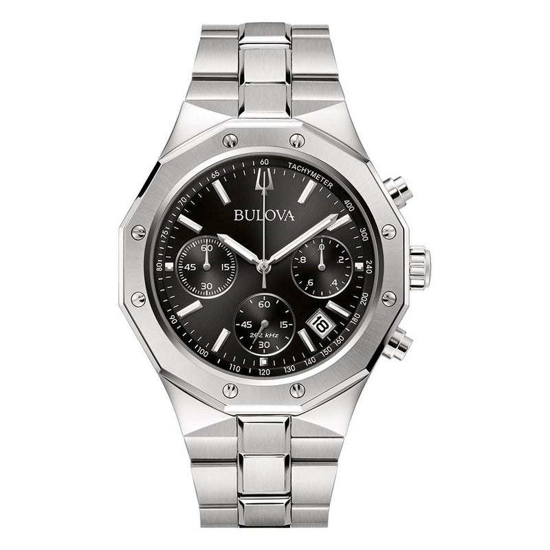 Bulova High Precision Men's Black Chronograph Watch