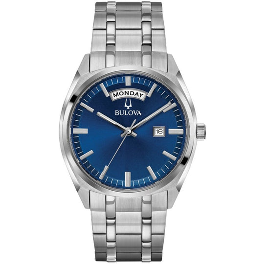 Bulova Classic Day Date Men's Blue Quartz Watch