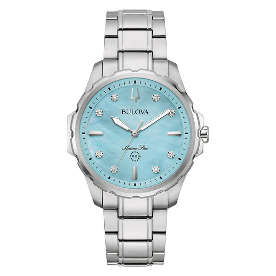 Bulova Marine Star Ladies' Blue Mother of Pearl Watch