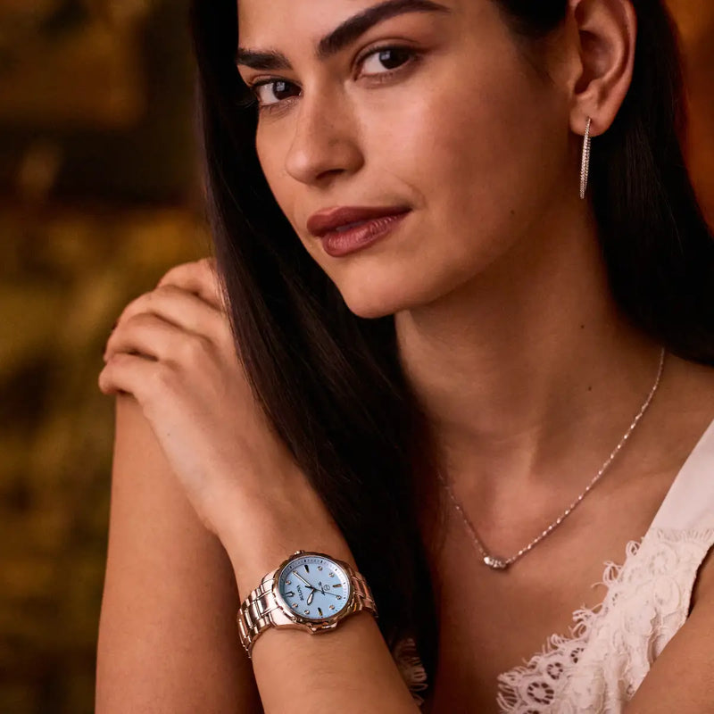 Bulova Marine Star Ladies' Blue Mother of Pearl Watch