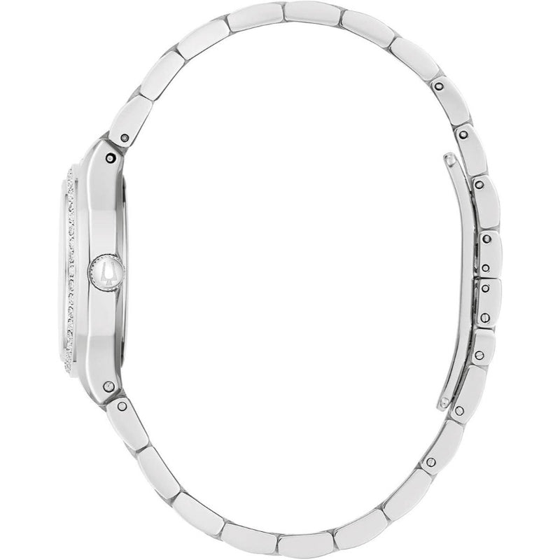 Bulova Surveyor Ladies' White Mother of Pearl Diamond Quartz Watch