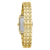 Bulova Sutton Ladies' Gold Rectangular White Mother of Pearl Quartz Watch