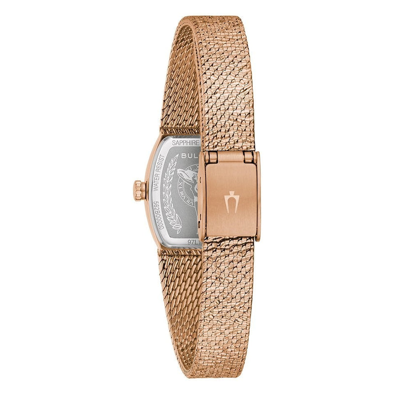Bulova Goddess of Time Ladies' Tigers Eye Rose Gold Quartz Watch