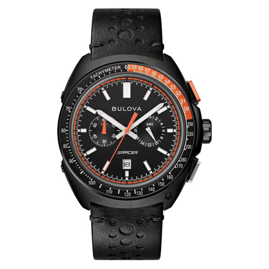 Bulova Racer Men's Black Orange Chronograph Watch