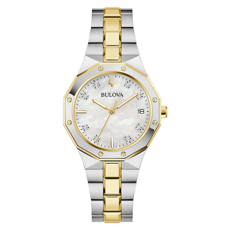 Bulova Prestige Ladies' Diamond White Mother of Pearl Quartz Watch