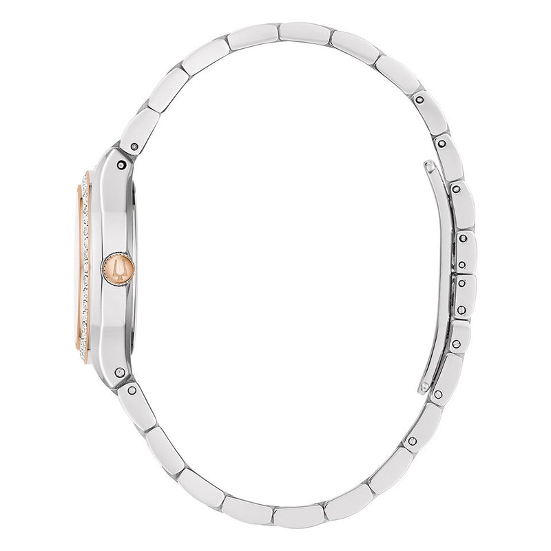 Bulova Surveyor Ladies' Two-Tone Rose Gold Diamond Quartz Watch