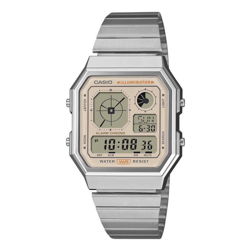 Casio Retro Vintage Unisex Silver Neutral Digital Watch