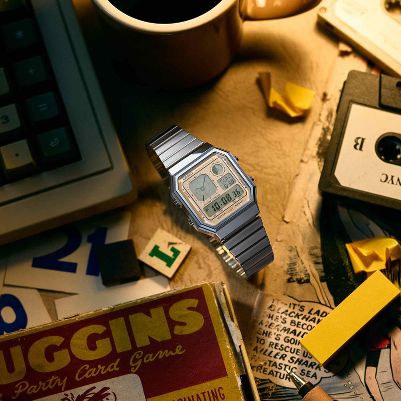 Casio Retro Vintage Unisex Silver Neutral Digital Watch