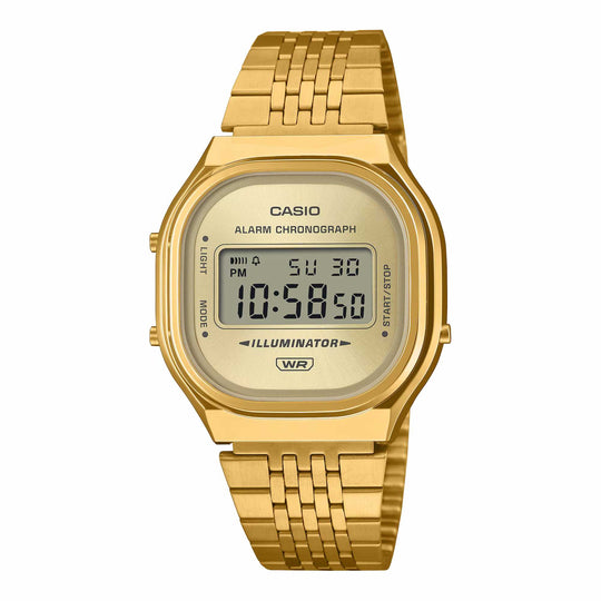 Casio Vintage Unisex Gold Sunray Digital Watch