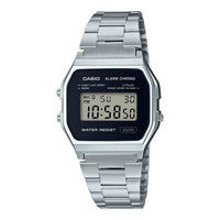 Casio Iconic Vintage Unisex Silver Black Digital Watch