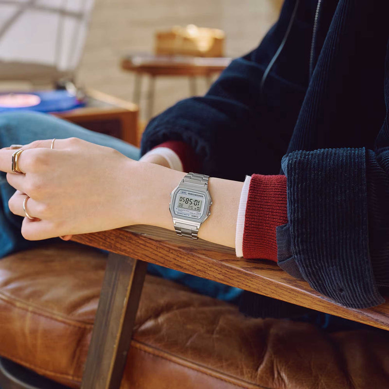 Casio Vintage Unisex Silver Digital Watch