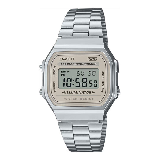 Casio Vintage Unisex Neutral Silver Digital Watch A168WA-8AYDF