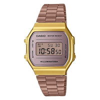 Casio Vintage Unisex Rose Gold Purple Digital Watch