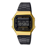 Casio Vintage Unisex Black Gold Digital Watch
