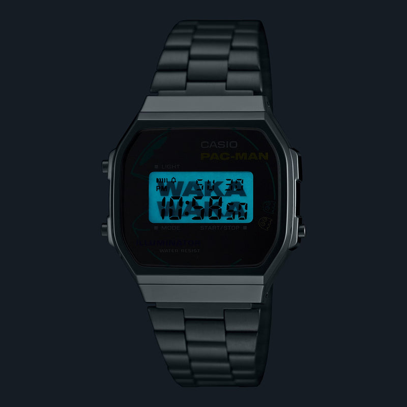 Casio PAC-MAN Vintage Unisex Silver Digital Watch