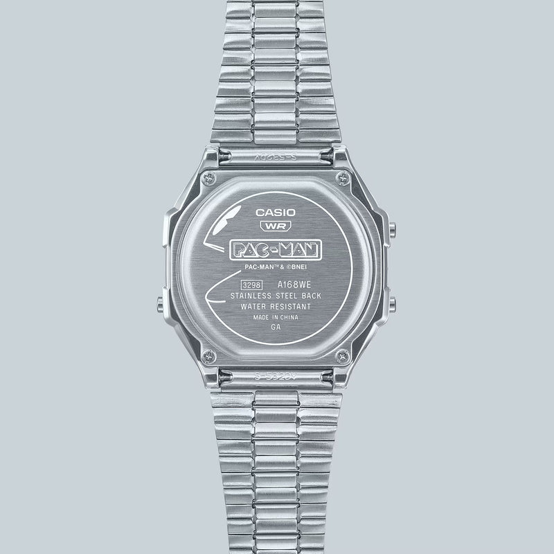 Casio PAC-MAN Vintage Unisex Silver Digital Watch