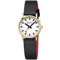Mondaine Classic 30mm Gold Ladies' White Watch