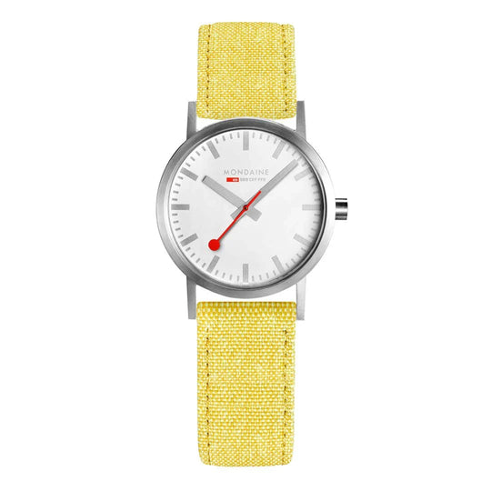 Mondaine Ladies Watch Classic White Modern Yellow A658.30323.17SBE