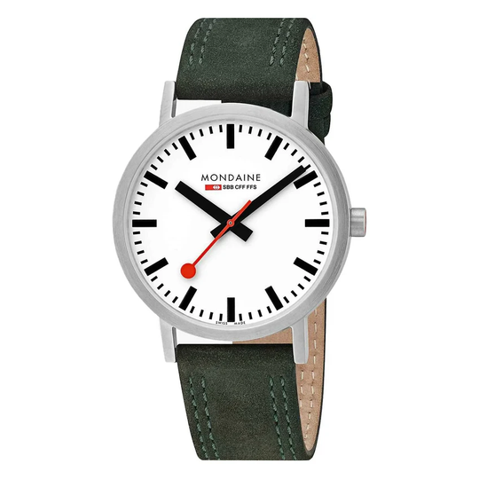 Mondaine Watch Classic White Green A660.30360.16SBF