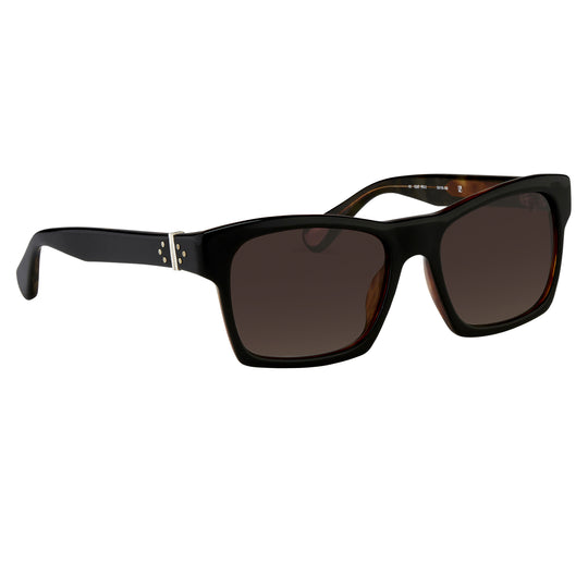 Ann Demeulemeester Unisex D-Frame Brown Sunglasses AD3C6SUN