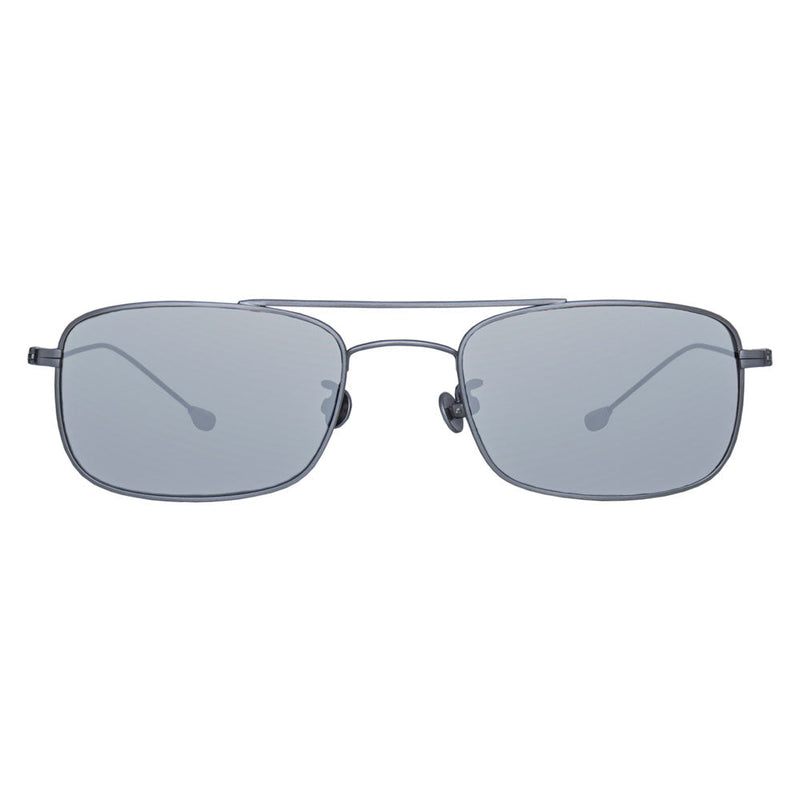 Ann Demeulemeester Sunglasses Rectangular Antique Aviator White Gold & Silver Mirror