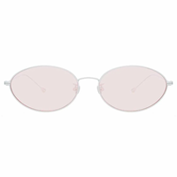 Ann Demeulemeester x Linda Farrow Silver/Pink Sunglasses AD62C8SUN
