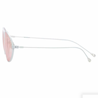 Ann Demeulemeester x Linda Farrow Silver/Pink Sunglasses AD62C8SUN