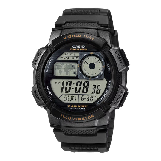 Casio Worldtime Men's Black Digital Watch