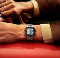 Casio Watch Digital World Time Illuminator Silver AE-1200WHD-1AVDF