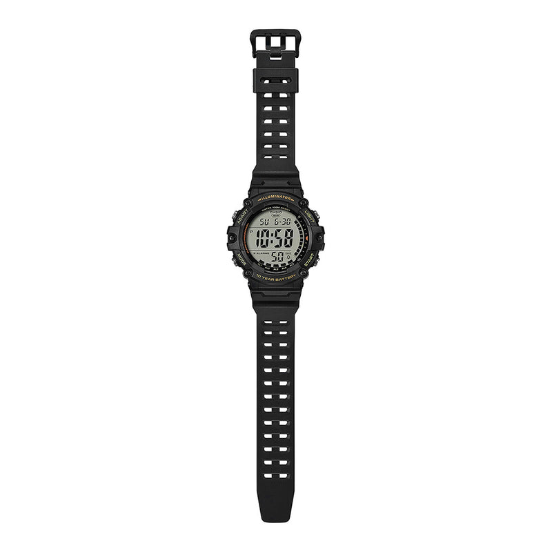 Casio Illuminator Men's Extra Long Strap Black Digital Watch