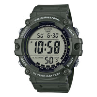 Casio Illuminator Men's Extra Long Strap Green Digital Watch