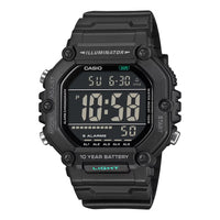 Casio Illuminator Men's Black Extra Long Strap Digital Watch