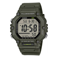 Casio Illuminator Men's Green Extra Long Strap Digital Watch