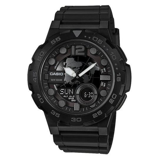 Casio World Time Watch Black AEQ-100W-1BV
