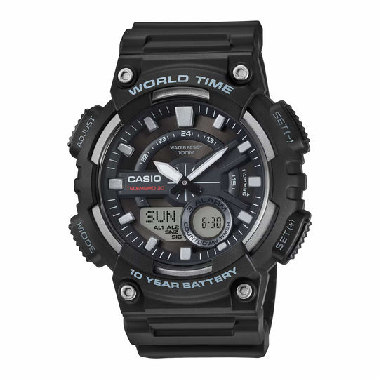 Casio Telememo 30 Men's Black Analogue Digital Watch