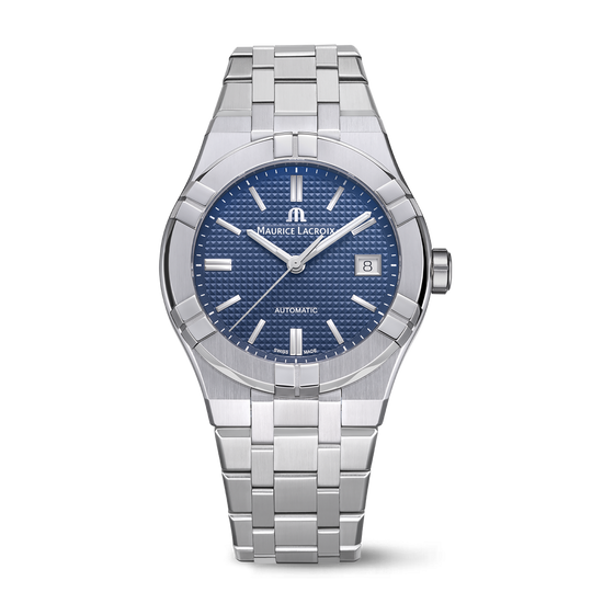 Maurice Lacroix Men's Silver Blue Aikon Automatic Watch AI6007-SS002-430-1